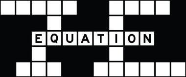 Bulmaca arka planında kelime denkleminde alfabe harfi