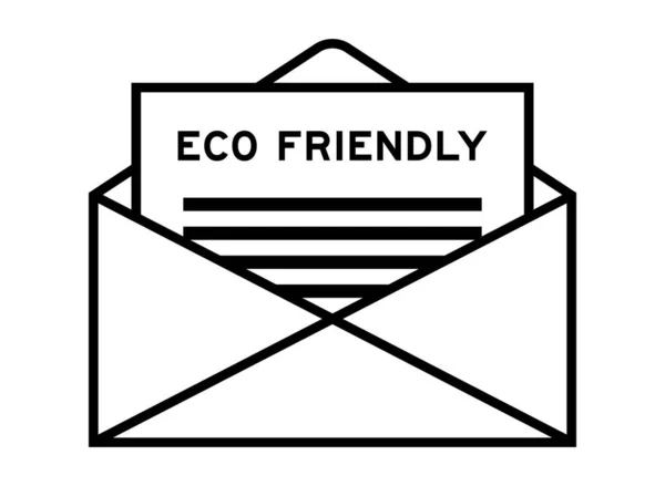Busta Lettera Firmano Con Parola Eco Friendly Come Titolo — Vettoriale Stock