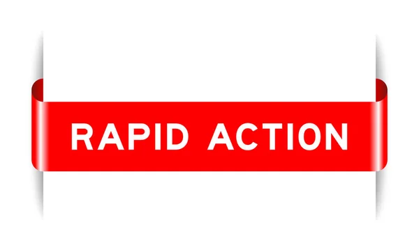 Rote Farbe Eingefügt Etikettenbanner Mit Wort Schnelle Aktion Auf Weißem — Stockvektor