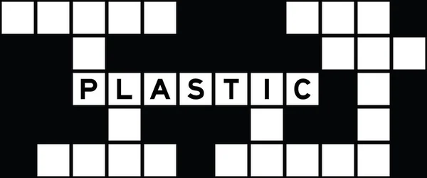 Alphabet Buchstabe Wort Kunststoff Auf Kreuzworträtsel Hintergrund — Stockvektor
