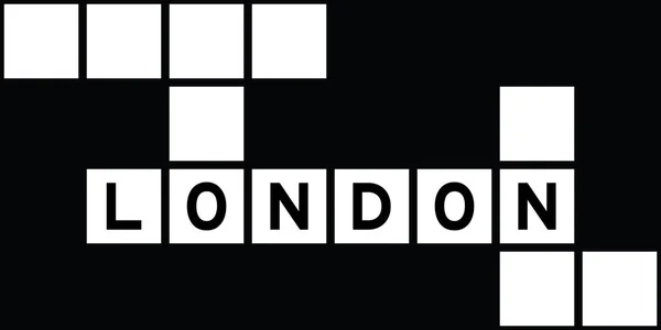 Alfabeto Letra Palavra Londres Palavras Cruzadas Puzzle Fundo —  Vetores de Stock
