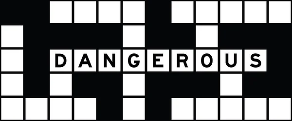 Alphabet Lettre Mot Dangereux Sur Fond Puzzle Mots Croisés — Image vectorielle