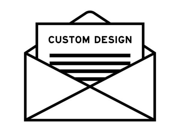 Envelope Letter Sign Word Custom Design Headline — Stock Vector