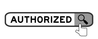 Beyaz arkaplandaki büyüteç simgesini devretme yetkisine sahip sözcük ile arama flaması