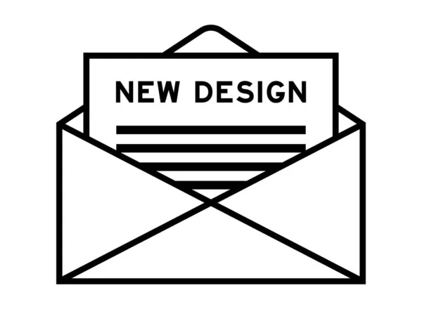 Envelope Signo Letra Com Palavra Novo Design Como Título —  Vetores de Stock