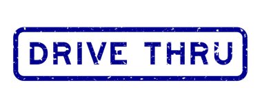 Grunge mavi sürücü beyaz arka planda lastik mühür