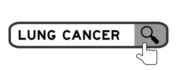 Cari Banner Dalam Kata Kanker Paru Paru Dengan Tangan Atas - Stok Vektor