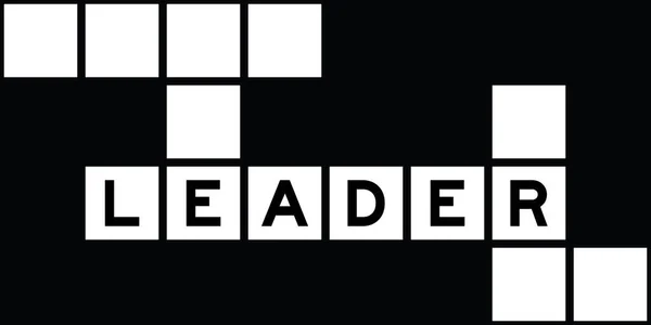 Alphabet Letter Word Leader Crossword Puzzle Background — Stock Vector