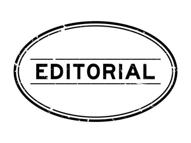 Beyaz arka planda siyah Grunge yazı işleri sözcüğü oval lastik damga