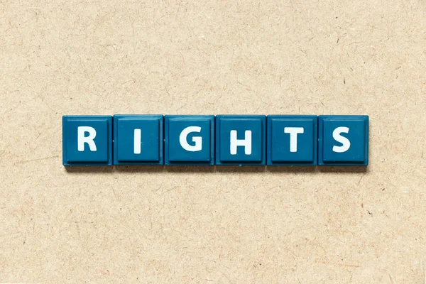 Tegel Alfabet Letter Woord Rechten Hout Achtergrond — Stockfoto