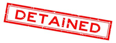 Grunge kırmızısı beyaz arkaplandaki sözcüğün kare kauçuk damgası