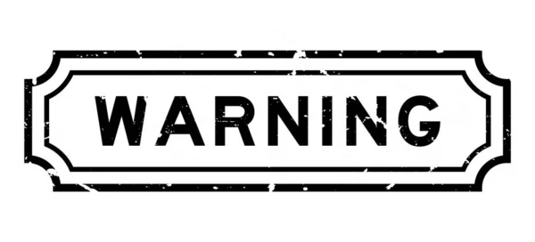 Grunge Black Warning Word Rubber Seal Stamp White Background — Stock Vector