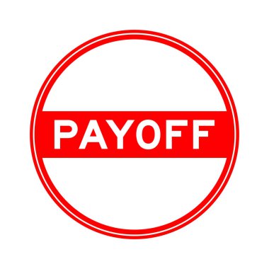 Beyaz arkaplanda kırmızı renkli mühür etiketi ödeşmesi