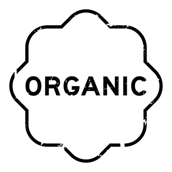 Grunge Mot Organique Noir Cachet Caoutchouc Sur Fond Blanc — Image vectorielle