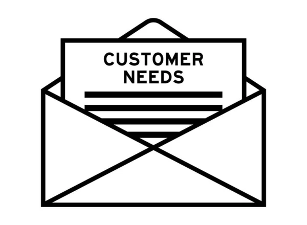 Envelope Letter Sign Word Customer Needs Headline — Stock Vector