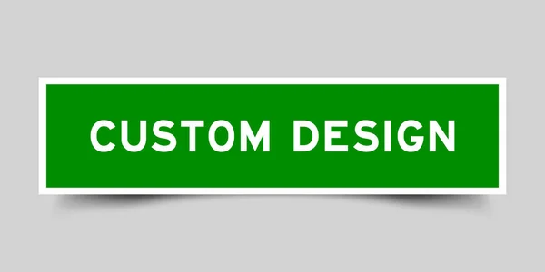 Étiquette Autocollant Avec Mot Design Personnalisé Couleur Verte Sur Fond — Image vectorielle