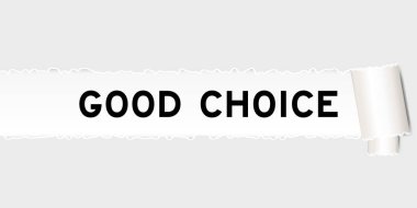 Yırtılmış gri kağıt arkaplanı yırtık bölümün altında iyi bir kelime seçimi var