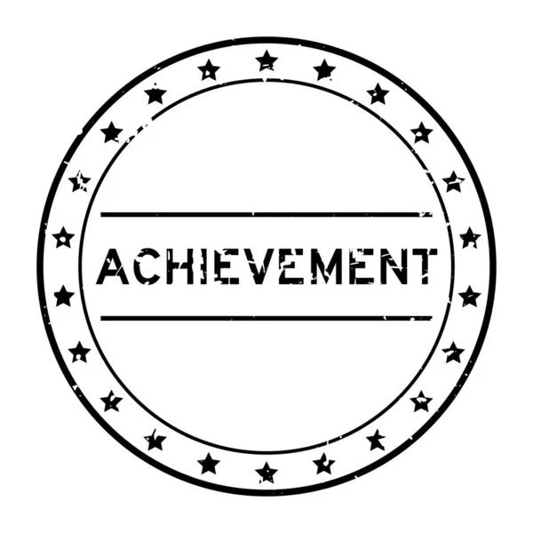 Grunge Black Achievement Word Rubber Seal Stamp White Background — Stock Vector