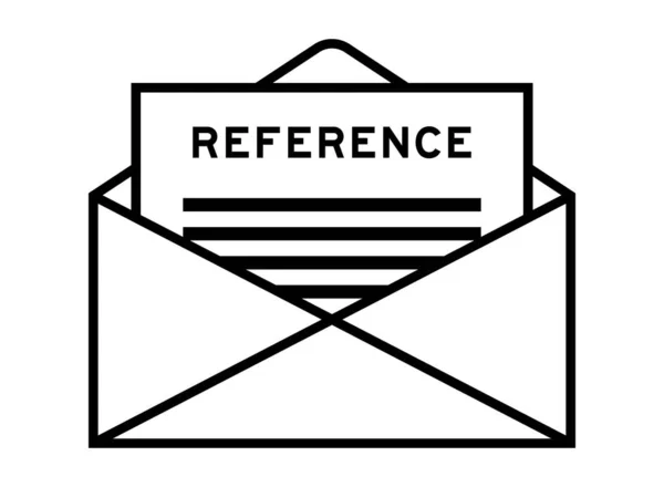 Envelope Letter Sign Word Reference Headline — Stock Vector
