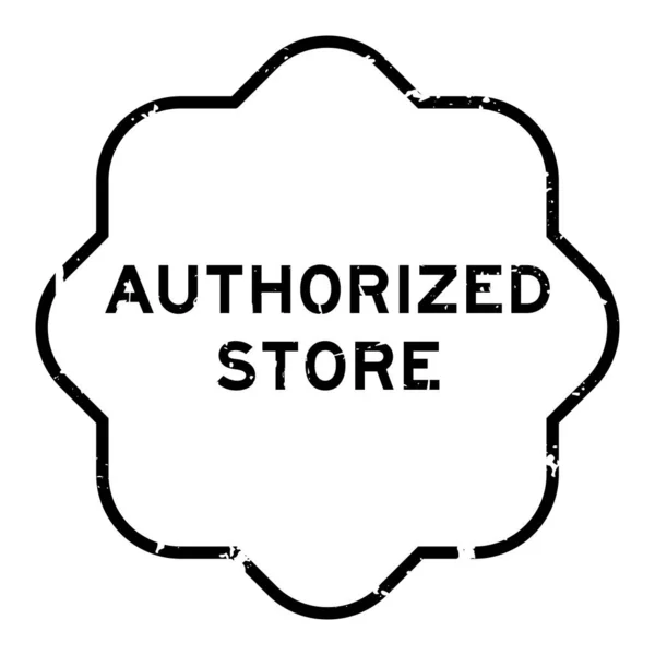 Grunge Black Authorized Store Word Rubber Seal Stamp Auf Weißem — Stockvektor