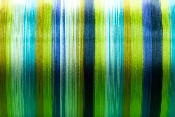 Fechado Multicolor Azul Verde Fundo Texturizado Fio Foco Centro Imagem — Fotografia de Stock