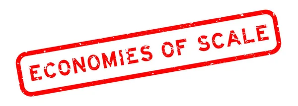 白い背景にスケールワード正方形のゴムシールスタンプのGrunge赤い経済 — ストックベクタ