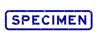 Beyaz arka planda Grunge mavisi kelime kare kauçuk mühür damgası