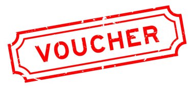 Grunge kırmızı kupon kelime beyaz arka planda lastik mühür damgası