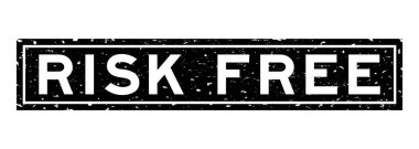 Grunge siyah risk özgür kelime kare kare mühür beyaz arka planda