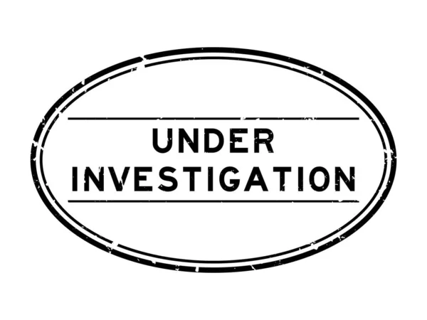 Grunge Black Investigation Word Oval Rubber Seal Stamp White Background — Stock Vector