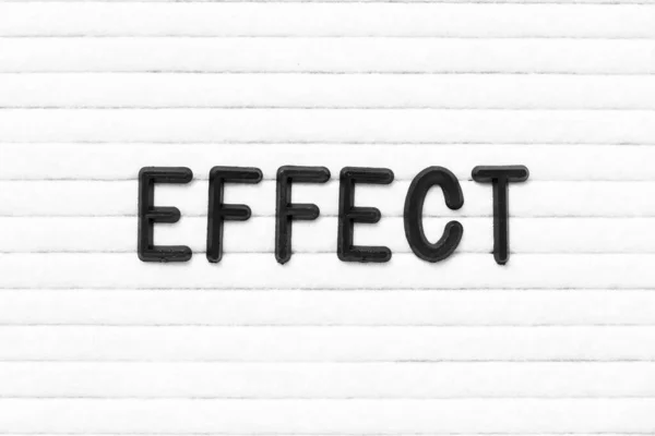 Zwarte Kleur Letter Woord Effect Witte Vilten Bord Achtergrond — Stockfoto