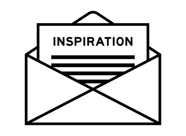 Envelope Signo Letra Com Inspiração Palavra Como Título — Vetor de Stock