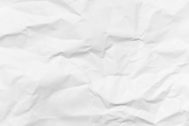 Grunge, arka planda fotokopi alanı olan beyaz renkli kağıt kırışıklığı yaptı. Dekorasyon veya katman için kullan