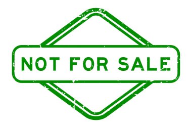 Grunge Green satılık değil. Beyaz arka planda lastik mühür damgası.