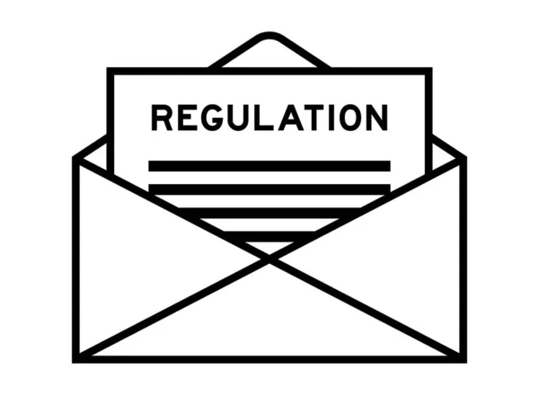 Firma Sobres Cartas Con Regulación Palabras Como Titular — Vector de stock