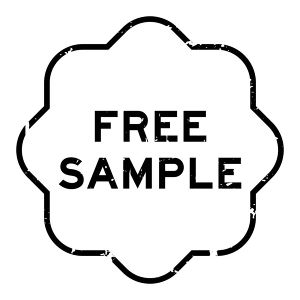 Grunge Black Free Sample Word Rubber Seal Stamp White Background — Image vectorielle