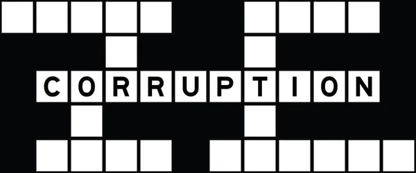 Alfabeto Letra Palavra Corrupção Palavras Cruzadas Puzzle Fundo — Vetor de Stock