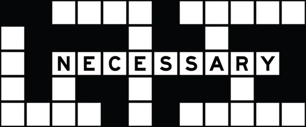 クロスワードパズルの背景に必要な単語のアルファベット文字 — ストックベクタ