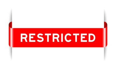 Beyaz arkaplanda sözcük kısıtlı kırmızı etiket pankartıName