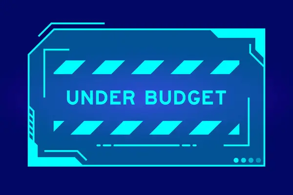 Futurisztikus Hud Banner Amelyek Szó Alatt Költségvetés Felhasználói Felület Képernyőn — Stock Vector