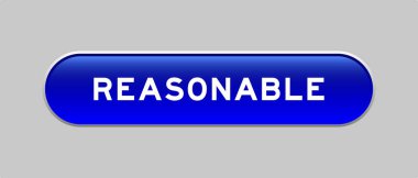 Gri arkaplan üzerinde Wordr makul ile mavi renk kapsül şekil düğmesi