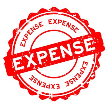 Grunge kırmızı kelime yuvarlak lastik mühür beyaz arka planda