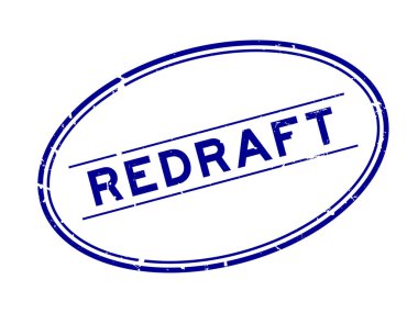 Grunge mavi kelime oval lastik mühür beyaz arka planda