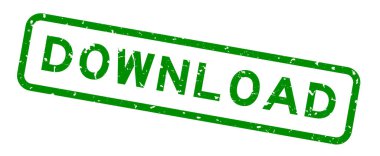 Grunge yeşili beyaz arkaplanda lastik mühür damgası indir