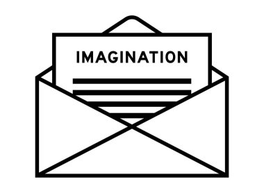 Zarf ve harf manşet olarak kelime hayal gücü ile işaret