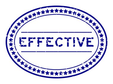 Grunge mavi kelime oval lastik mühür beyaz arka planda