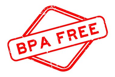Grunge kırmızı BPA (Bisphenol A) beyaz arkaplanda serbest sözcük mührü