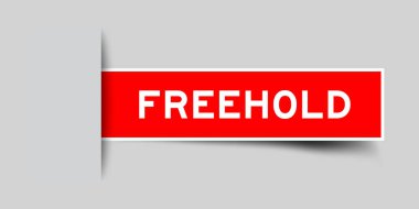 Gri arkaplana eklenmiş sözcük el yazısıyla kırmızı renk kare etiketi