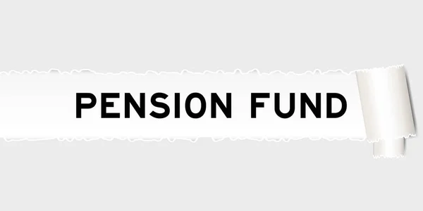 Fondo Pensiones Rasgado Papel Gris Que Tienen Palabra Bajo Parte — Archivo Imágenes Vectoriales