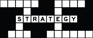 Bulmaca arka planında kelime stratejisinde alfabe harfi